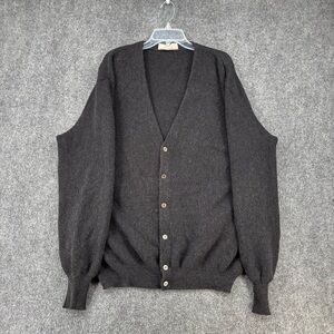 VTG Lemmermayer Maus & Hoffman Gray Alpaca Sweater Large 52 Cardigan Sweater